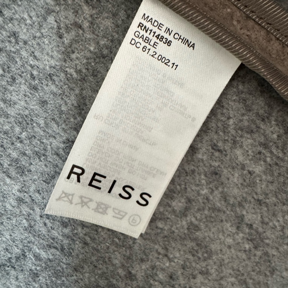 Reiss Gable Wool Blend Overcoat // Stone Melange // Size L - Picture 6 of 10